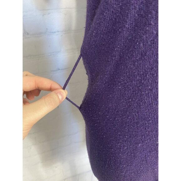 ⭐ 3/$15 Byer Purple Sweater Mini Dress Bodycon Cowl Neck M - Picture 5 of 8